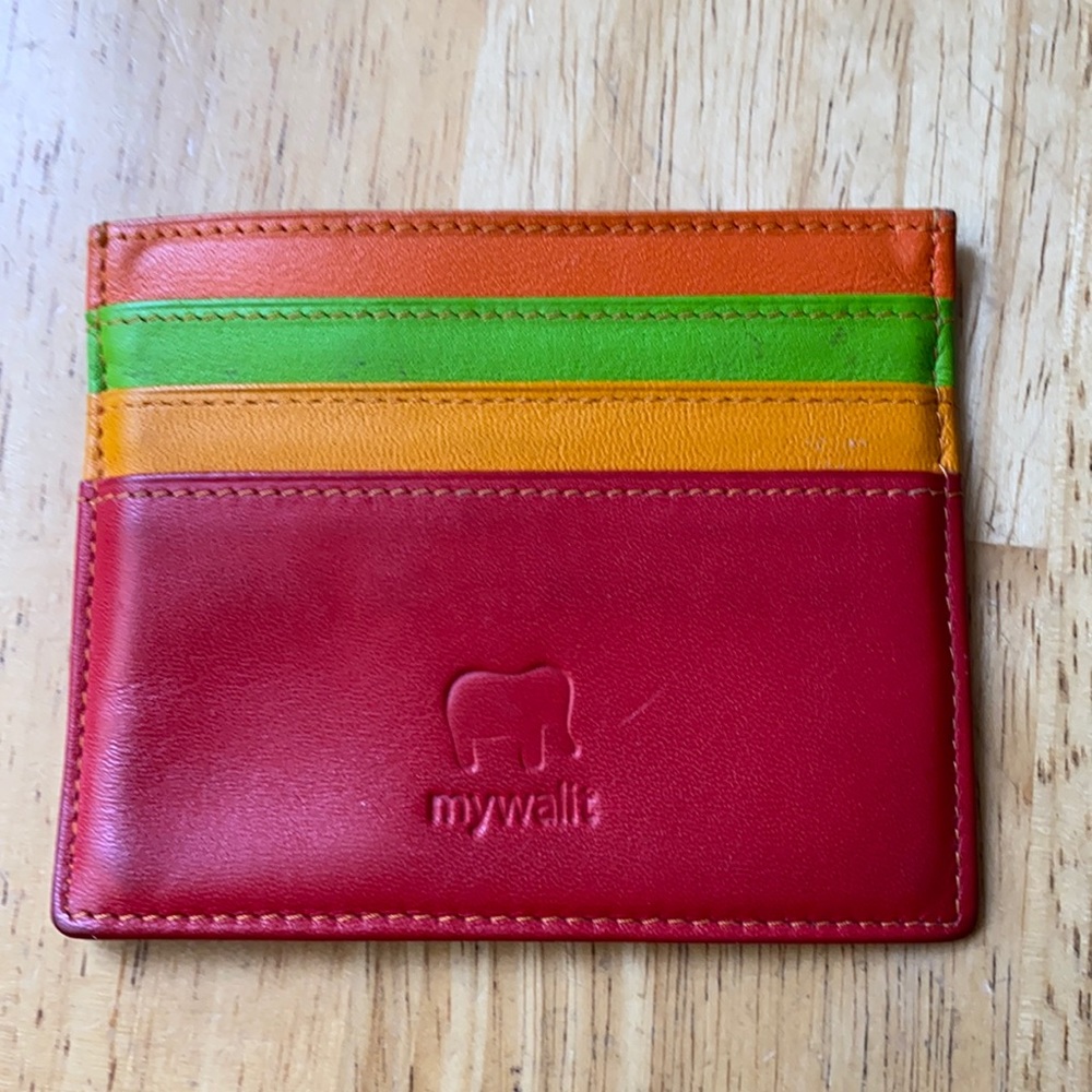 MyWalit Leather Card Holder Wallet Multi Coloured